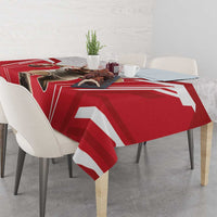 England Rugby Custom Tablecloth English Bull Dog Mascot Sporty