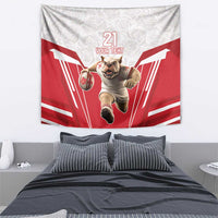 England Rugby Custom Tapestry English Bull Dog Mascot Sporty