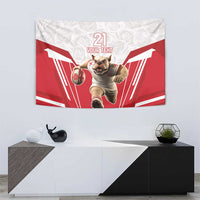 England Rugby Custom Tapestry English Bull Dog Mascot Sporty