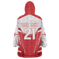 England Rugby Custom Wearable Blanket Hoodie English Bull Dog Mascot Sporty