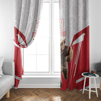 England Rugby Custom Window Curtain English Bull Dog Mascot Sporty