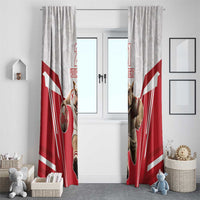 England Rugby Custom Window Curtain English Bull Dog Mascot Sporty