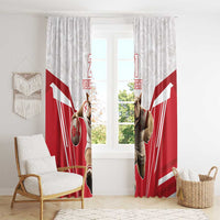 England Rugby Custom Window Curtain English Bull Dog Mascot Sporty