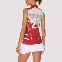 England Rugby Custom Women Sleeveless Polo Shirt English Bull Dog Mascot Sporty