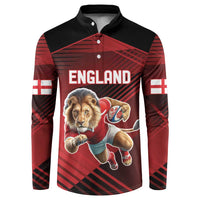 England Rugby Custom Button Sweatshirt Lion Mascot Sporty