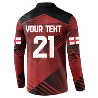 England Rugby Custom Button Sweatshirt Lion Mascot Sporty