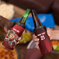 England Rugby Custom 4 in 1 Can Cooler Tumbler Lion Mascot Sporty