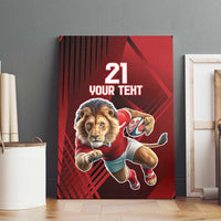 England Rugby Custom Canvas Wall Art Lion Mascot Sporty