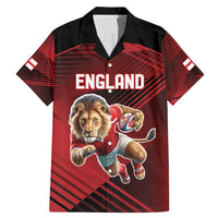 England Rugby Custom Family Matching Mermaid Dress and Hawaiian Shirt Lion Mascot Sporty