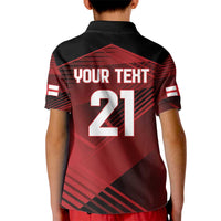 England Rugby Custom Kid Polo Shirt Lion Mascot Sporty