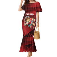 England Rugby Custom Mermaid Dress Lion Mascot Sporty