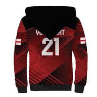 England Rugby Custom Sherpa Hoodie Lion Mascot Sporty