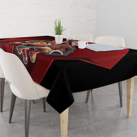 England Rugby Custom Tablecloth Lion Mascot Sporty