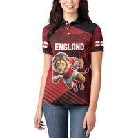 England Rugby Custom Women Polo Shirt Lion Mascot Sporty