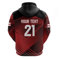 England Rugby Custom Zip Hoodie Lion Mascot Sporty