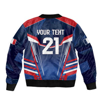 France Rugby Custom Bomber Jacket Coq Gaulois Never Less Than Everything