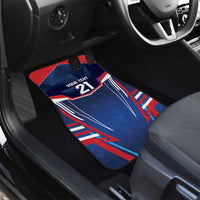 France Rugby Custom Car Mats Coq Gaulois Never Less Than Everything