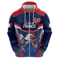 France Rugby Custom Hoodie Coq Gaulois Never Less Than Everything