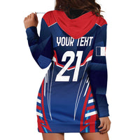 France Rugby Custom Hoodie Dress Coq Gaulois Never Less Than Everything