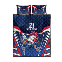 France Rugby Custom Quilt Bed Set Coq Gaulois Never Less Than Everything