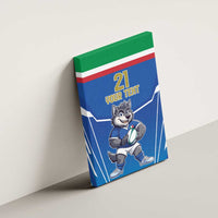 Italy Rugby Custom Canvas Wall Art Italian Wolf Mascot Go Gli Azzurri