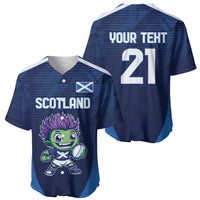 Scotland Rugby Custom Baseball Jersey Thistle Mascot Go Scottish!