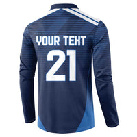 Scotland Rugby Custom Button Sweatshirt Thistle Mascot Go Scottish!