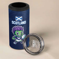 Scotland Rugby Custom 4 in 1 Can Cooler Tumbler Thistle Mascot Go Scottish!