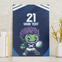 Scotland Rugby Custom Canvas Wall Art Thistle Mascot Go Scottish!