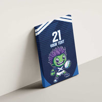 Scotland Rugby Custom Canvas Wall Art Thistle Mascot Go Scottish!