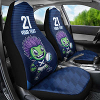 Scotland Rugby Custom Car Seat Cover Thistle Mascot Go Scottish!