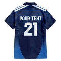 Scotland Rugby Custom Family Matching Short Sleeve Bodycon Dress and Hawaiian Shirt Thistle Mascot Go Scottish!