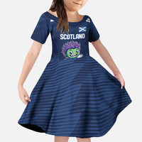 Scotland Rugby Custom Family Matching Tank Maxi Dress and Hawaiian Shirt Thistle Mascot Go Scottish!