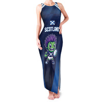 Scotland Rugby Custom Family Matching Tank Maxi Dress and Hawaiian Shirt Thistle Mascot Go Scottish!