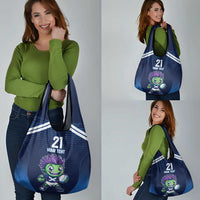 Scotland Rugby Custom Grocery Bag Thistle Mascot Go Scottish!