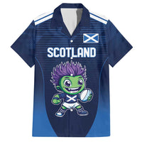 Scotland Rugby Custom Hawaiian Shirt Thistle Mascot Go Scottish!