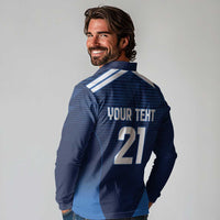 Scotland Rugby Custom Long Sleeve Polo Shirt Thistle Mascot Go Scottish!