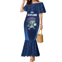 Scotland Rugby Custom Mermaid Dress Thistle Mascot Go Scottish!