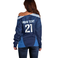 Scotland Rugby Custom Off Shoulder Sweater Thistle Mascot Go Scottish!