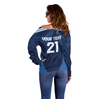 Scotland Rugby Custom Off Shoulder Sweater Thistle Mascot Go Scottish!