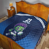 Scotland Rugby Custom Quilt Thistle Mascot Go Scottish!