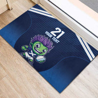 Scotland Rugby Custom Rubber Doormat Thistle Mascot Go Scottish!