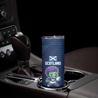 Scotland Rugby Custom Skinny Tumbler Thistle Mascot Go Scottish!