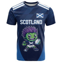 Scotland Rugby Custom T Shirt Thistle Mascot Go Scottish!