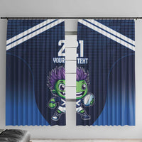 Scotland Rugby Custom Window Curtain Thistle Mascot Go Scottish!