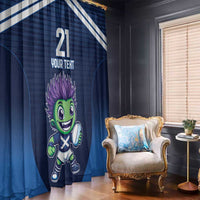 Scotland Rugby Custom Window Curtain Thistle Mascot Go Scottish!