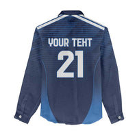 Scotland Rugby Custom Women Casual Shirt Thistle Mascot Go Scottish!