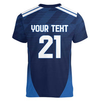 Scotland Rugby Custom Women V-Neck T-Shirt Thistle Mascot Go Scottish!