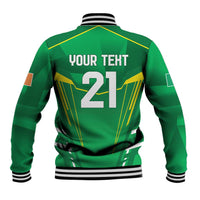 Ireland Rugby Custom Baseball Jacket Irish Warrior Mascot Go Shamrock