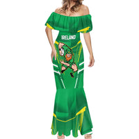 Ireland Rugby Custom Mermaid Dress Irish Warrior Mascot Go Shamrock